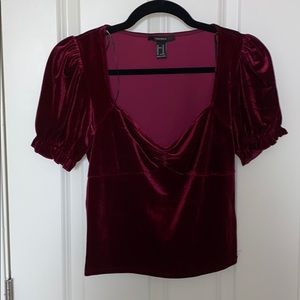 Velvet crop top